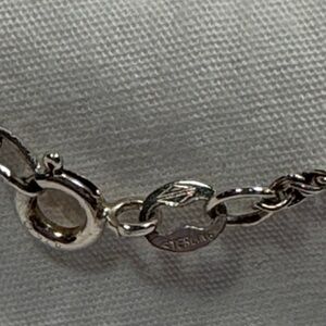 Sterling Silver diamond cut rope Women's Chain Necklace